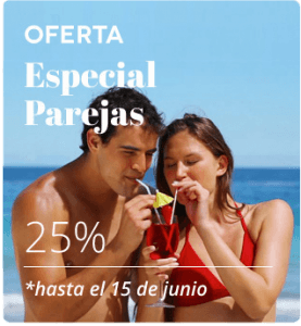 oferta especial parejas 25% hotel alone